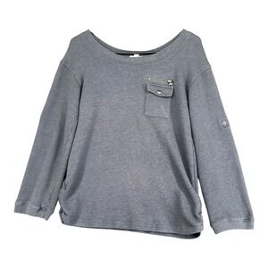 Caslon Women's XS Gray Pullover LS Top Capsule Casual